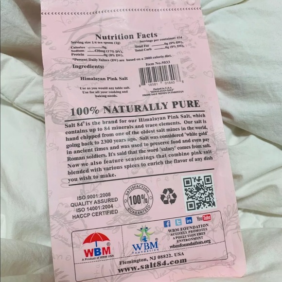Pink Salt 84 Himalayan Pink Salt - Picture 2 of 2